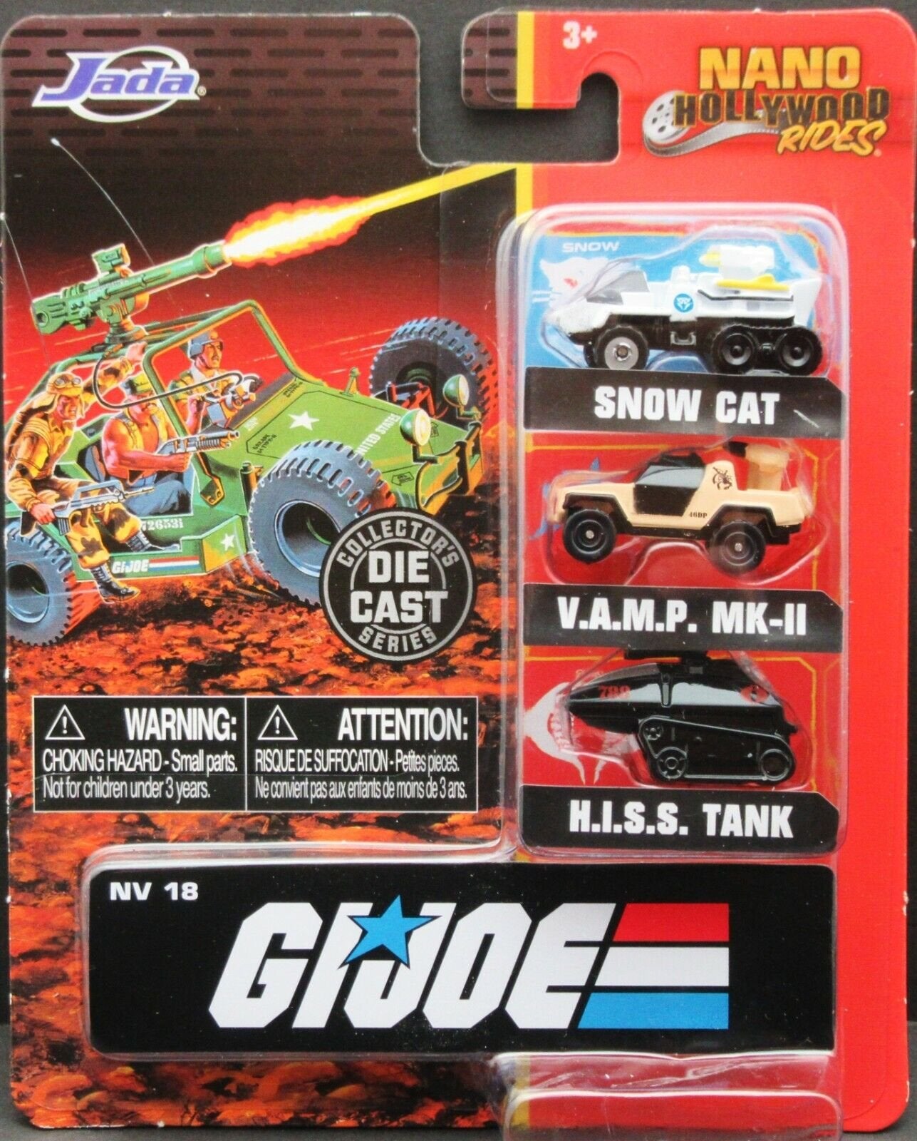 GI JOE Nano Hollywood Rides ~ Snow Cat  VAMP MK-II HISS Tank Jada Die Cast Cars