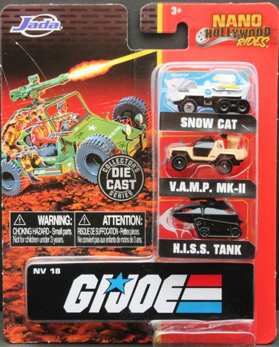 GI JOE Nano Hollywood Rides ~ Snow Cat  VAMP MK-II HISS Tank Jada Die Cast Cars