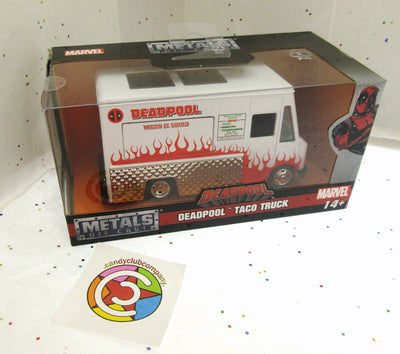Deadpool ~ White Taco Truck ~ Metals Die Cast Car ~ Marvel Collectibles
