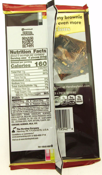 Hershey's Special Dark w/Almonds ~ Chocolate ~ Giant Size 7.37 ounce ~ Lot of 3