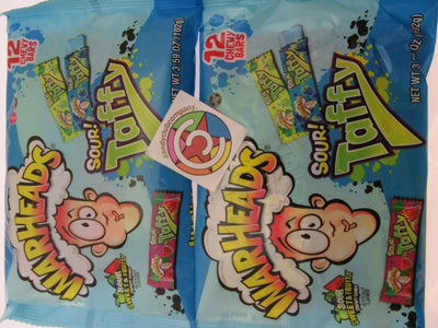 NEW! Warheads ~ Sour Taffy ~ 3.59oz Bag ~ Lot of 2