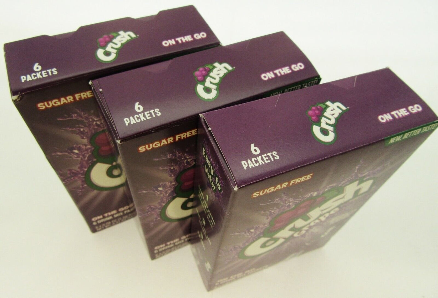 Grape Crush ~ Packets ~ Sugar Free ~ Drink Mix ~ Lot of 3