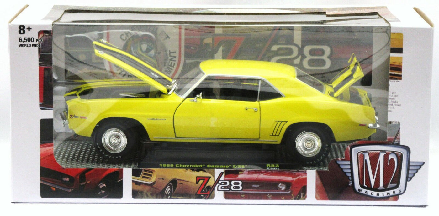 1969 Chevrolet Camaro Z/28 ~ Yellow ~ Die Cast Car ~ M2 Machines ~ 1:24