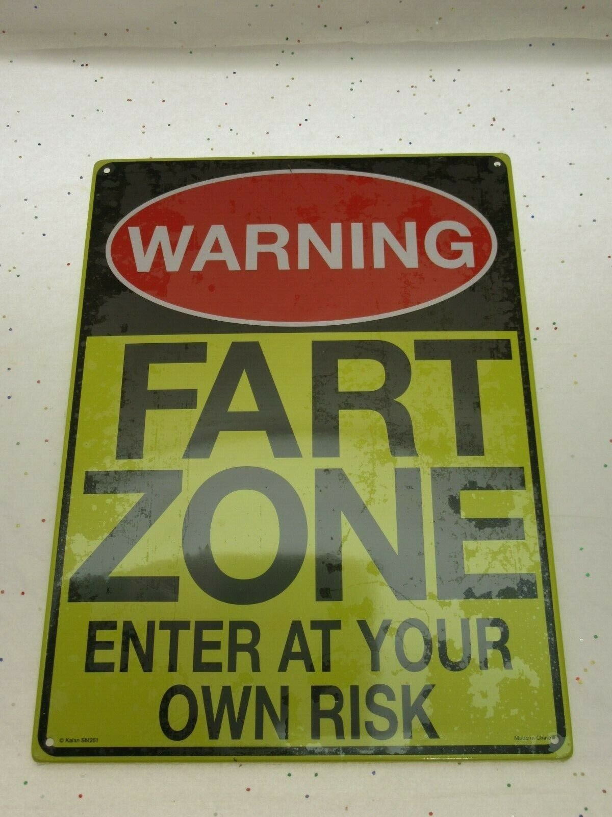 WARNING Fart Zone Enter At Your Own Risk 8 x 11 inch Sign Door Wall Decor