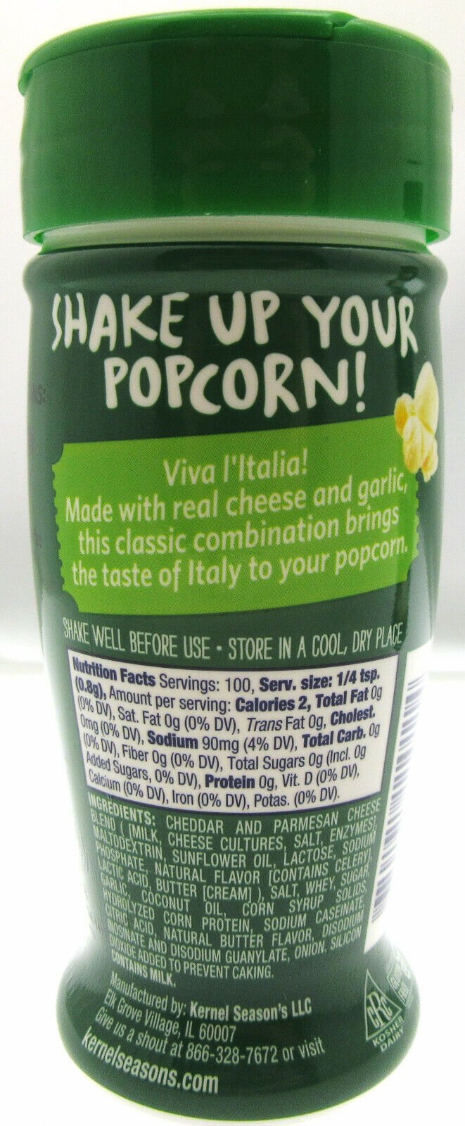Kernel Season's Popcorn Seasoning ~ Garlic Parmesan ~ 2.85 oz ~ Two Pack