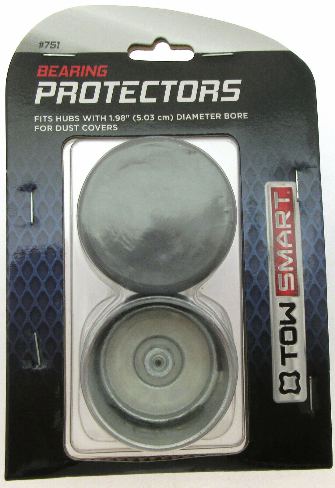 Bearing Protectors ~ 1.98 inch Hubs ~ w/Gray Covers ~ Tow Smart ~ Trailer Parts