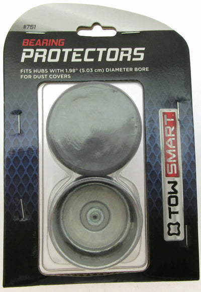 Bearing Protectors ~ 1.98 inch Hubs ~ w/Gray Covers ~ Tow Smart ~ Trailer Parts