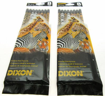 8 Animal Print Pencils ~ Dixon ~ Lot of 2