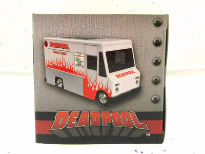 Deadpool ~ White Taco Truck ~ Metals Die Cast Car ~ Marvel Collectibles