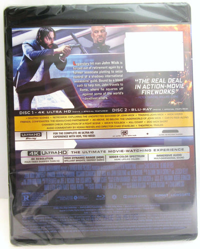 John Wick: Chapter 2 ~ Movie ~ NEW 4K Ultra HD + Blu-ray