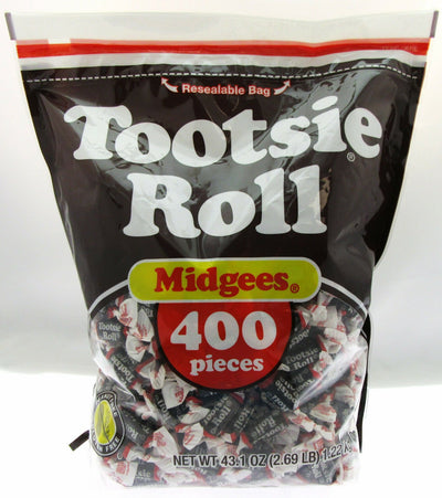 Tootsie Roll Original Midgees ~ 400 pieces ~ Chews Candy ~ 43.1oz Resealable Bag