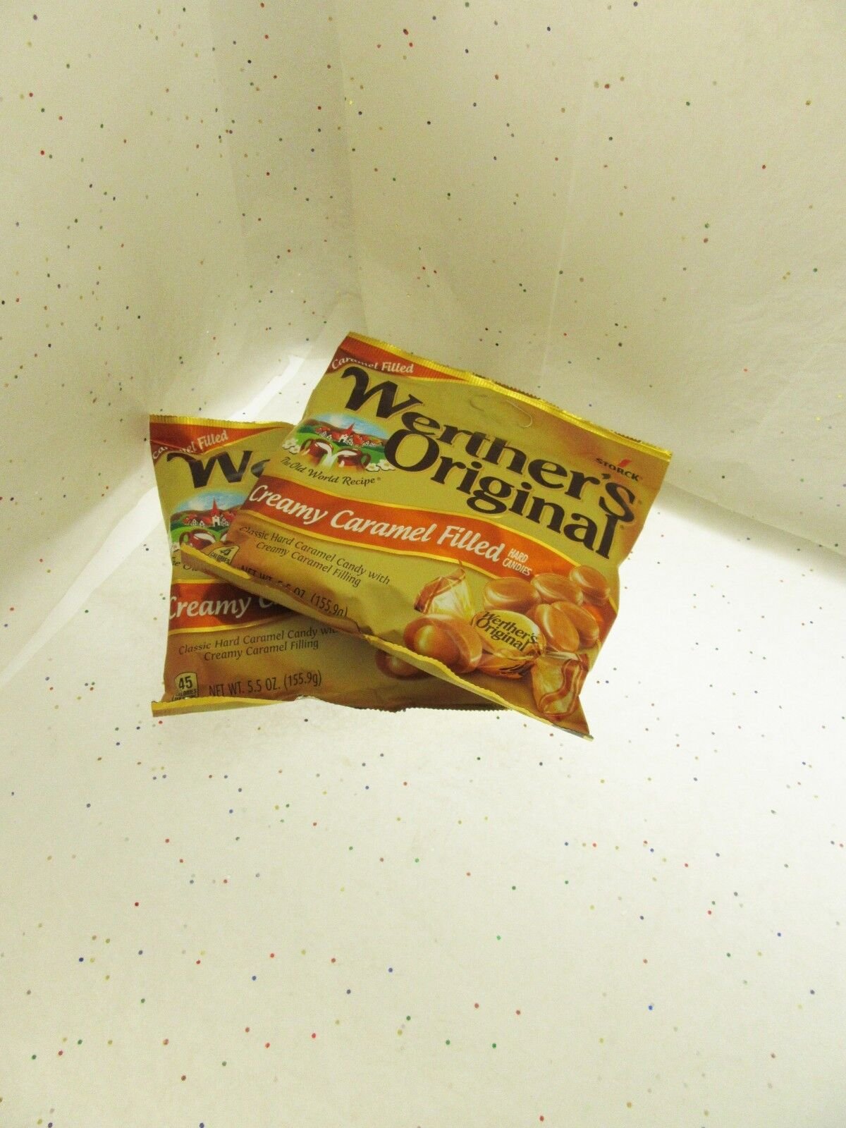 Werther's Original Creamy Caramel Filled 5.5oz Bags Werthers Candies ~ Lot of 2