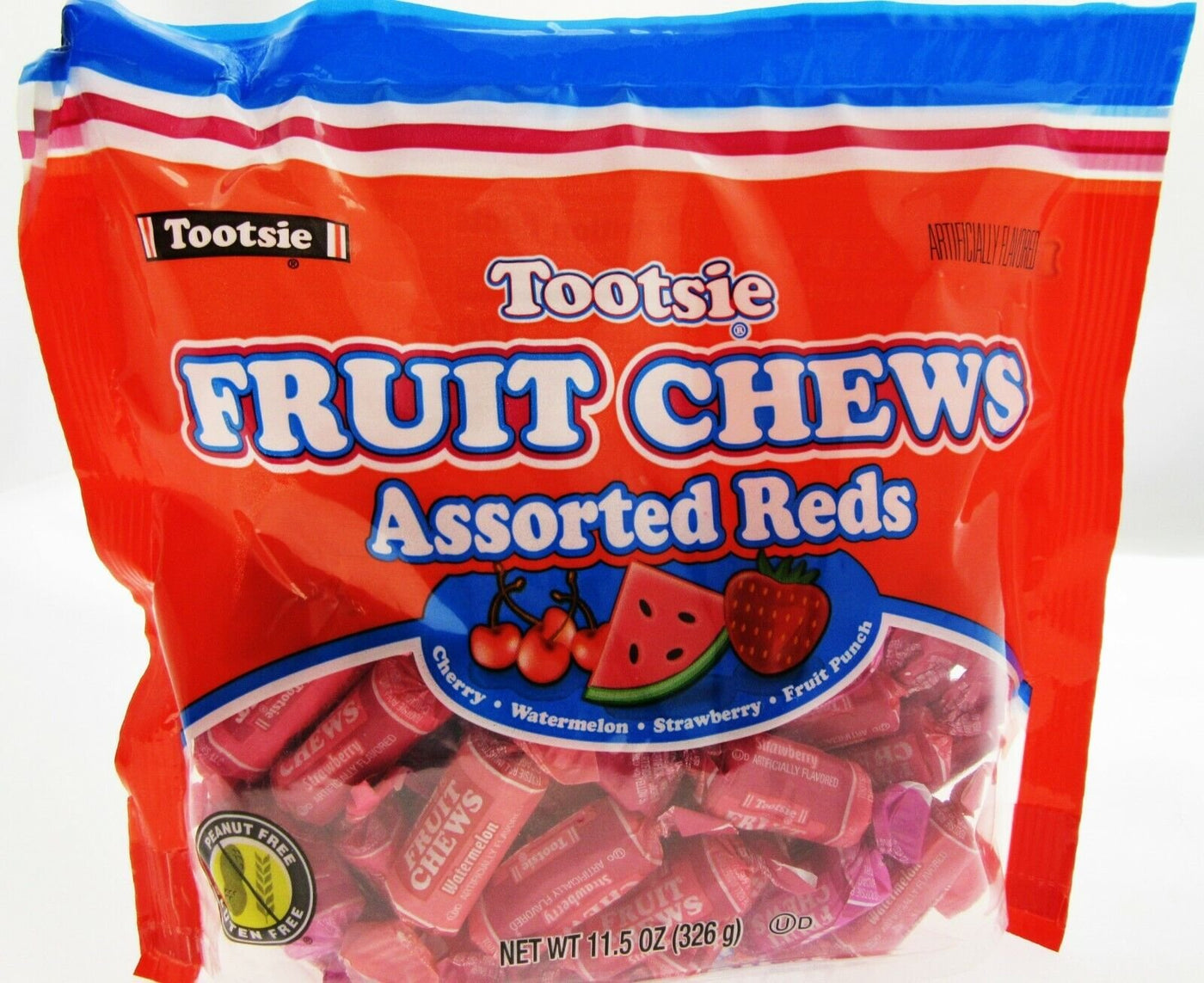 Tootsie Roll Fruit Chews Assorted Reds Rolls Candy Candies ~ 11.5oz bag