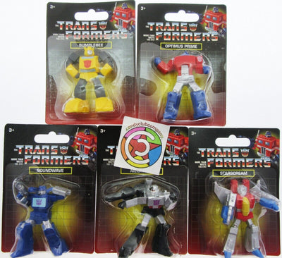 Transformers 5 Toy Figurine Collectibles ~ Optimus Prime Starscream Megatron Bee