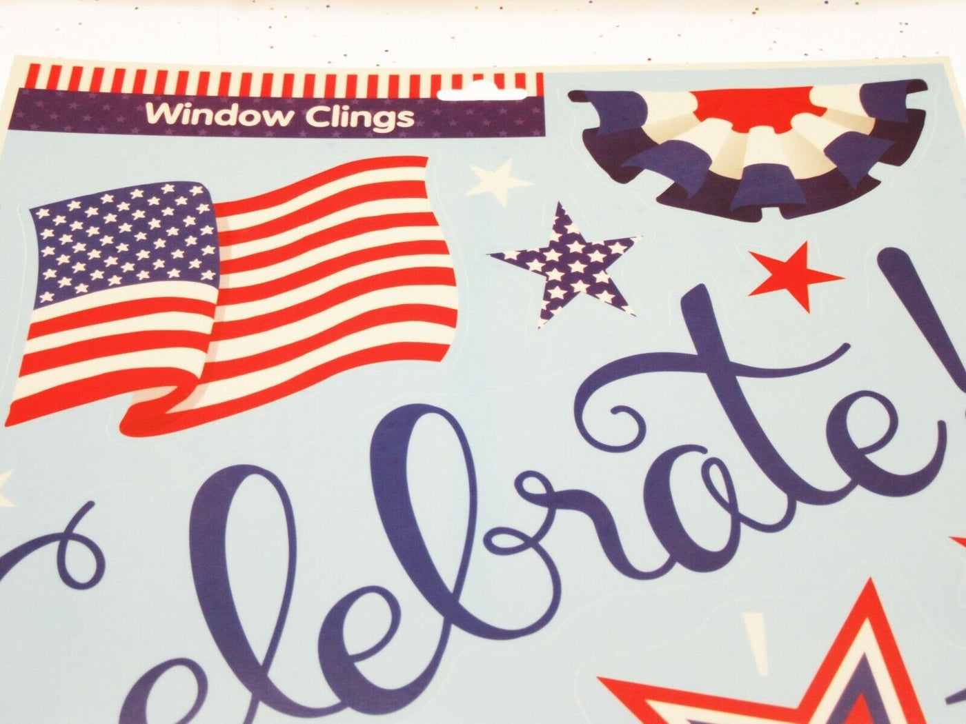 Window Clings Celebrate Patriot Stars Lady Liberty Top Hat Flag Patriotic