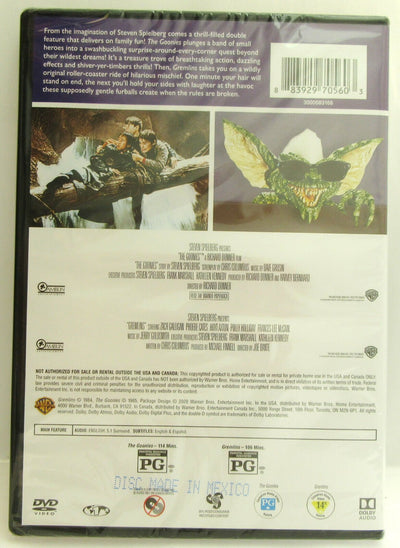 The Goonies & Gremlins ~ 2-Film Collection ~ Movie ~ New DVD