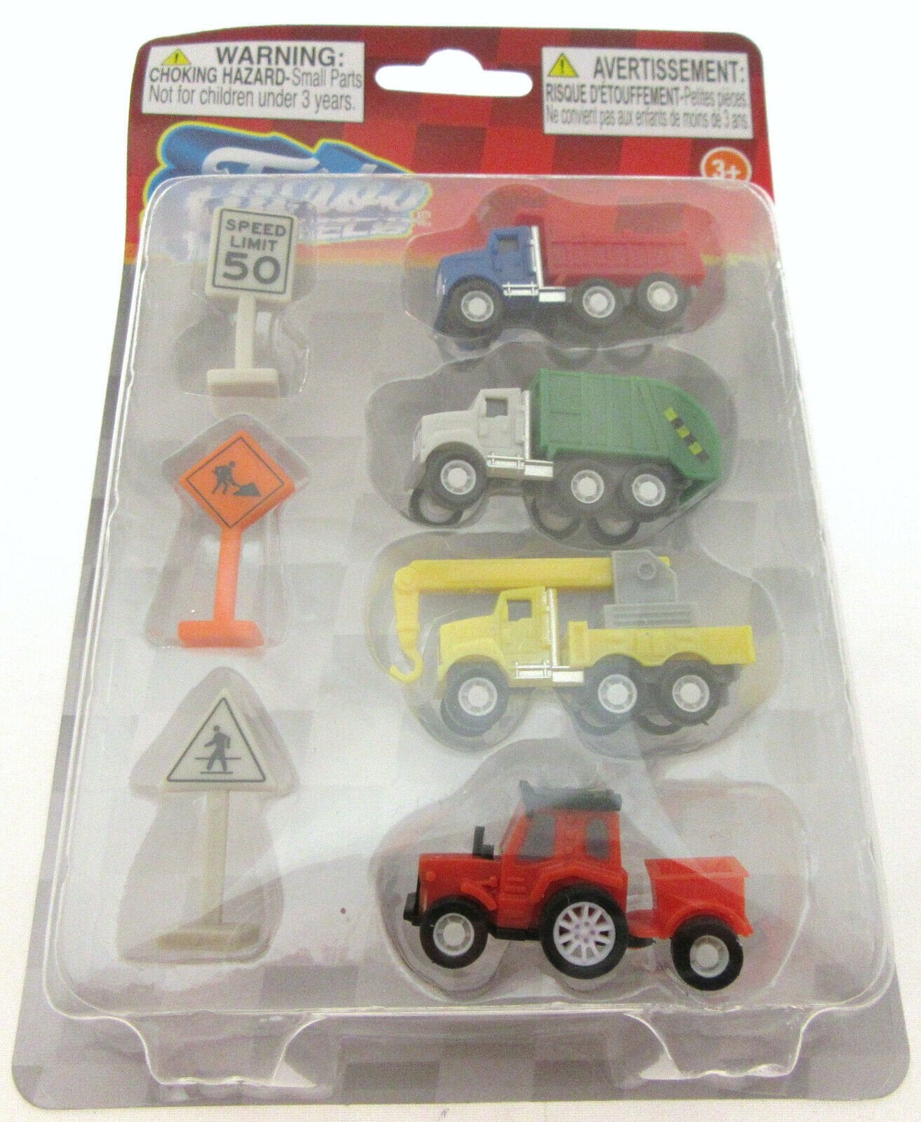 Turbo Wheels ~ Dump, Waste, Hook, Tractor ~ Trucks ~Tiny Toys!