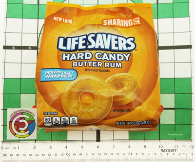 Lifesavers ~ Butter Rum ~ Individually wrapped Hard candy ~ 14.5oz Bag