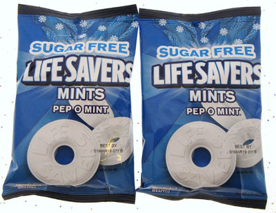 LifeSavers SUGAR FREE Pep O Mint 2.75 oz Peppermint Candy Candies Lot of 2 sweet