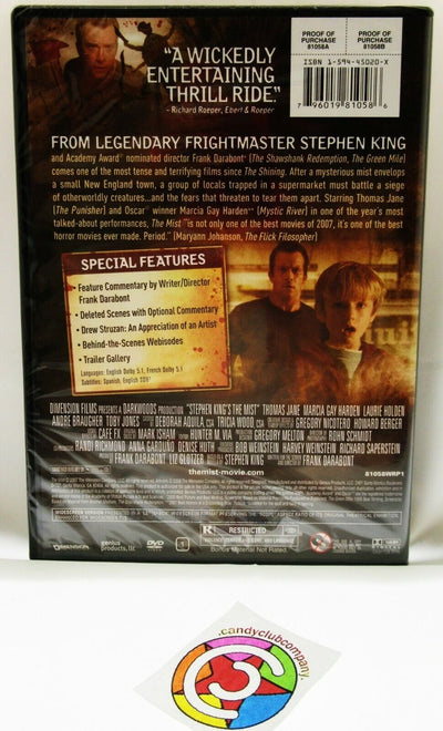 THE MIST ~ 2007 ~ Stephen King ~ Frank Darabont ~ Movie ~ New DVD