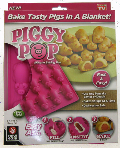 Piggy Pop ~ Silicone Mold Tray ~ Bake Tasty Pigs In A Blanket