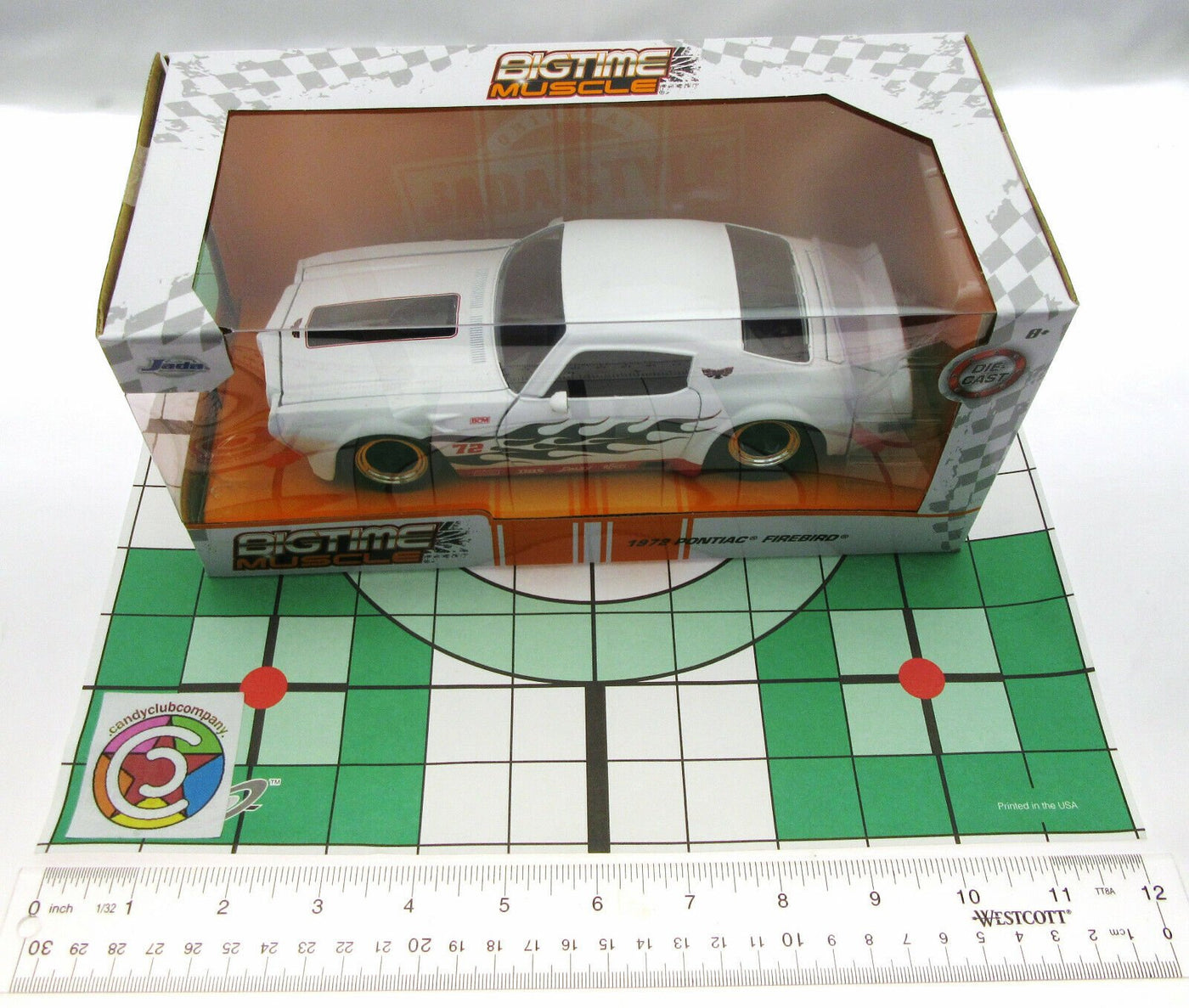 1972 Pontiac Firebird ~ White ~ Metal Die Cast Car ~ BIGTIME MUSCLE ~ 1:24