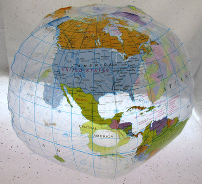 Inflatable Earth Globe ~ 10 inch ~ From Learning Tree ~ Geographical
