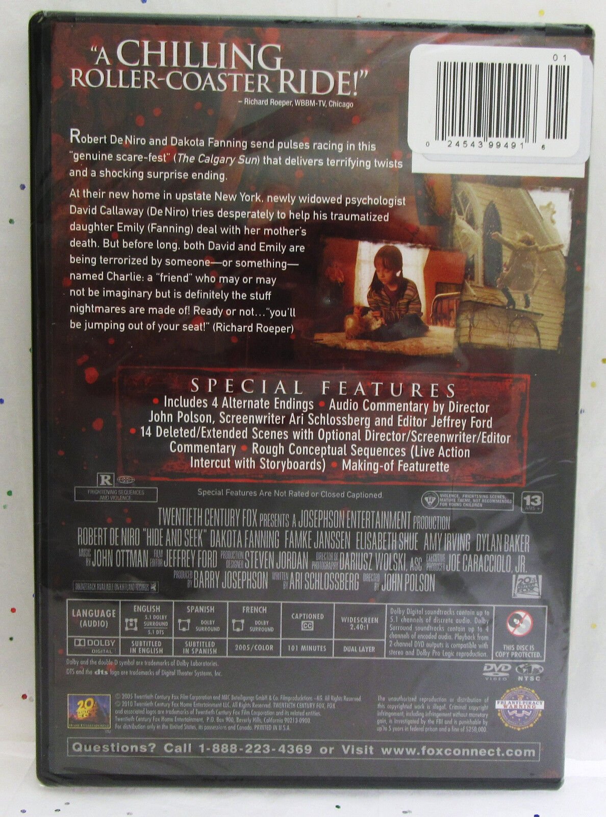 Hide and Seek ~ Robert De Niro Dakota Fanning ~ Movie ~ New DVD