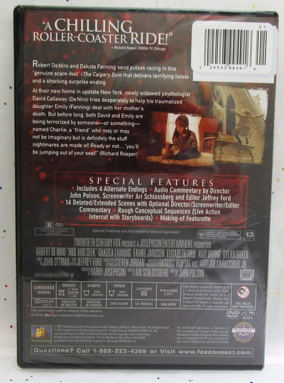 Hide and Seek ~ Robert De Niro Dakota Fanning ~ Movie ~ New DVD