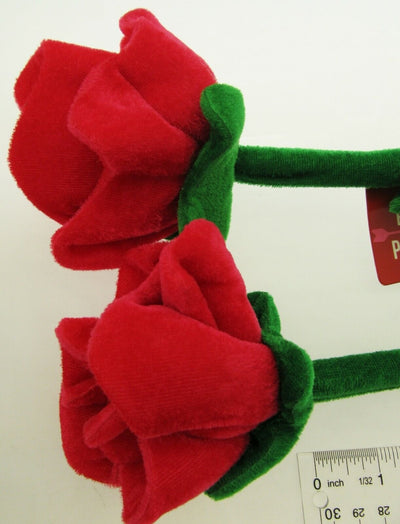Plush Bendable Roses Valentine Gift Valentines Day ~ Lot of two Pink