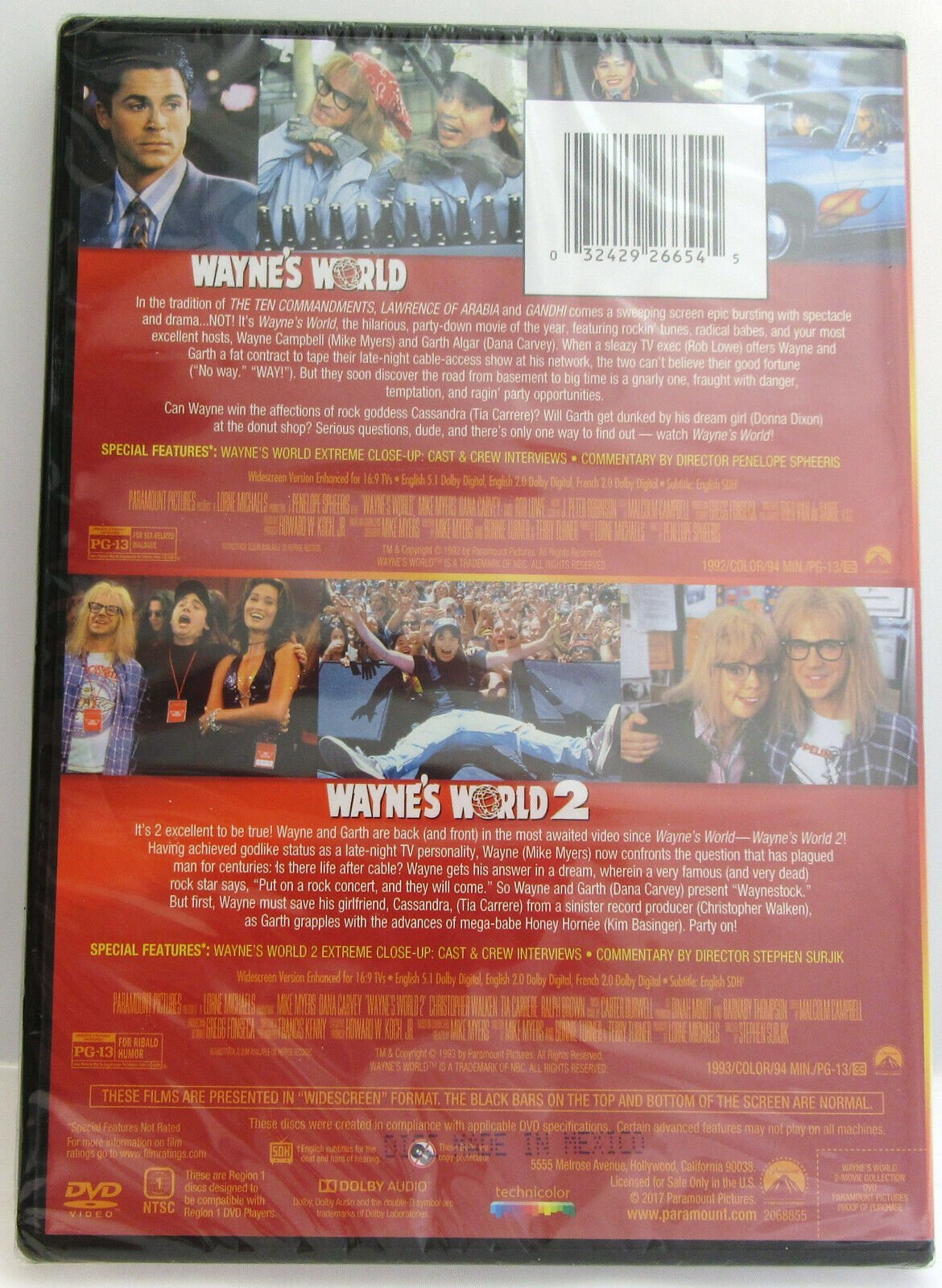 Wayne's World 1 & 2 ~ 2-Film Collection ~ Movie Comedy ~ New DVD