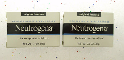 Neutrogena Bar ~ Original Formula ~ The Transparent Facial Bar ~ Lot of 2