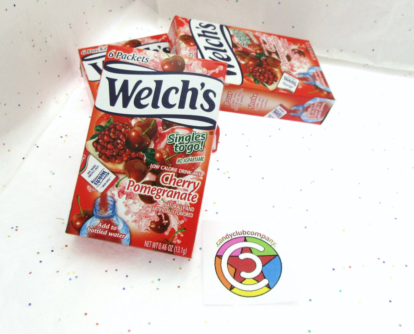 Welch's Cherry Pomegranate ~ Packets ~ Low Calorie ~ Drink Mix ~ Lot of 3