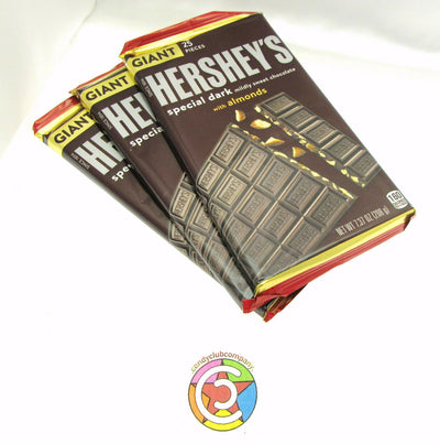 Hershey's Special Dark w/Almonds ~ Chocolate ~ Giant Size 7.37 ounce ~ Lot of 3