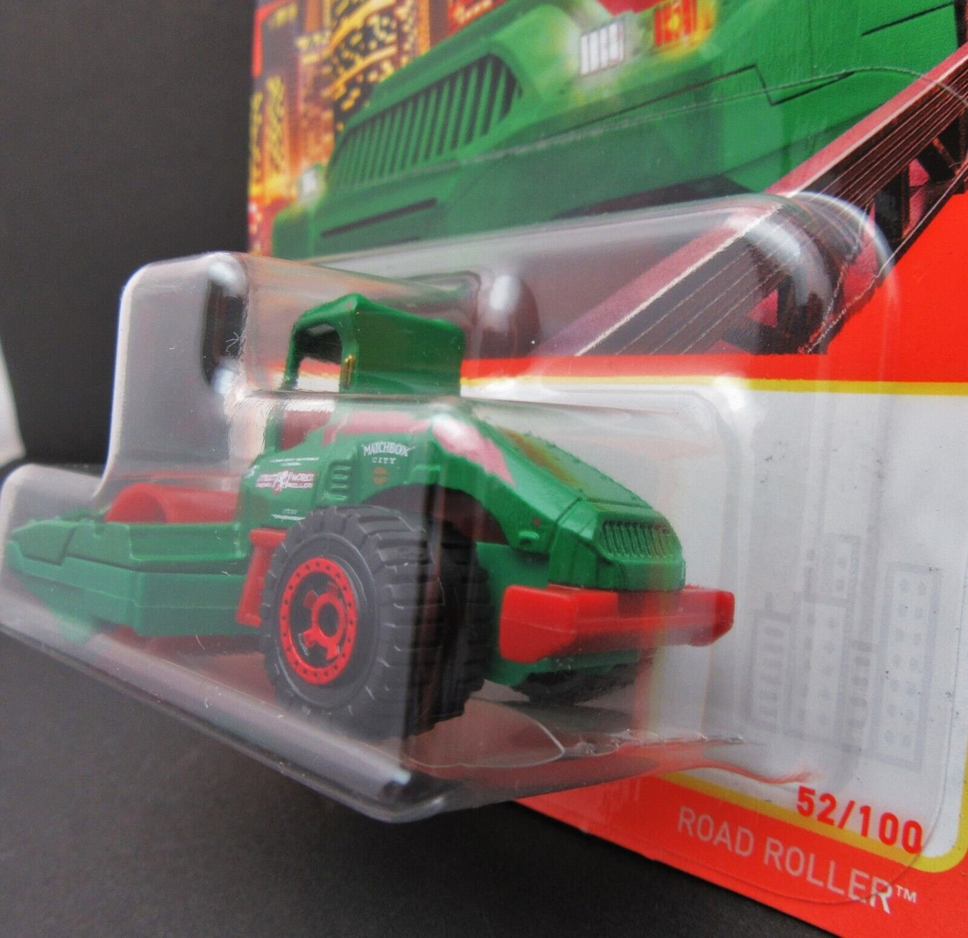 MBX ~ Road Roller ~ Green & Red ~ 1:64 Scale ~ Matchbox
