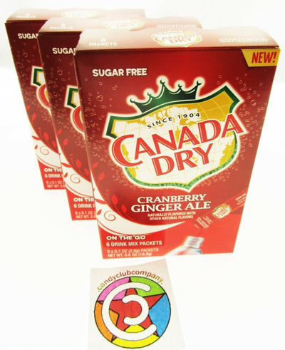 Canada Dry Cranberry Ginger Ale ~ Packets ~ Sugar Free ~ Drink Mix ~ Lot of 3