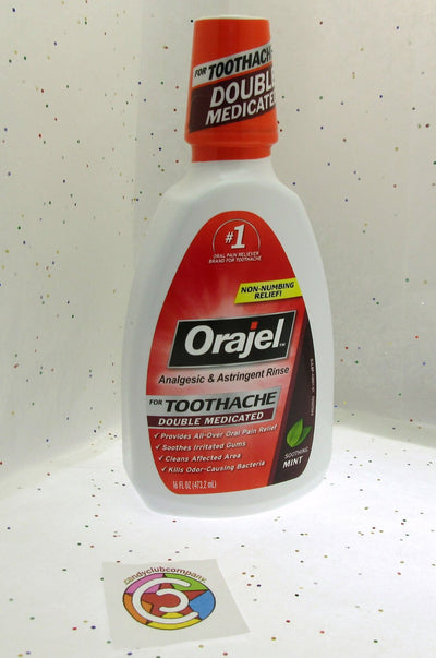 Orajel Toothache Rinse ~ Non Numbing Relief ~ Soothing Mint ~ 16oz
