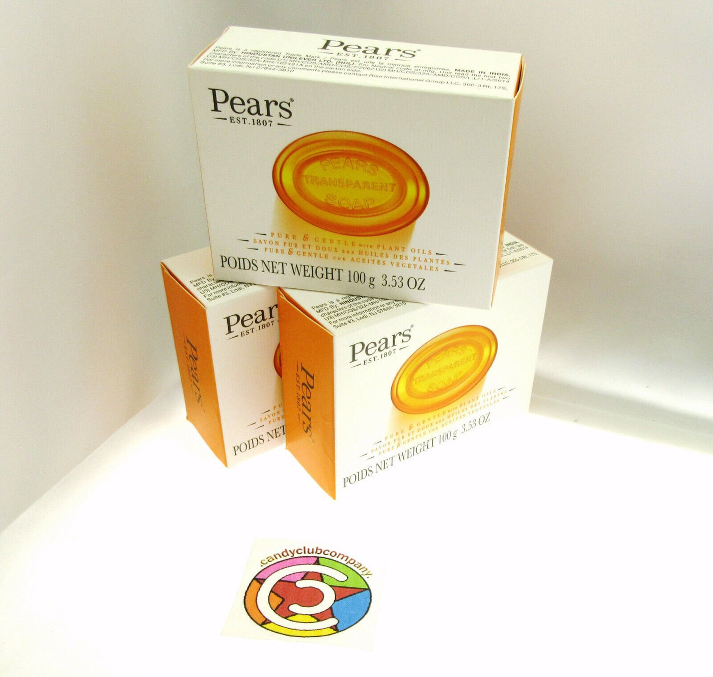 Pears Transparent Soap ~ Gentle Care Mild Sensitive Skin Pear Cleanser Lot of 3
