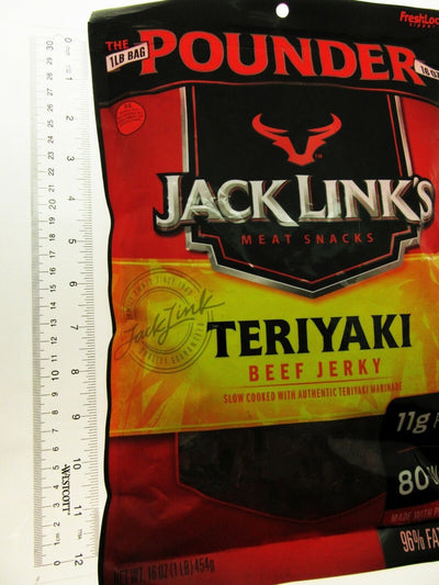 Jack Link's ~ Teriyaki Beef Jerky 16 oz./ 454g One Pound 1lb