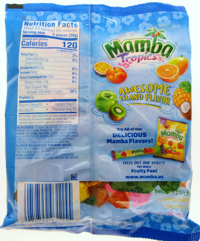 Mamba ~ Tropics ~ Fruit Chews ~ American Candy ~ 3.52oz Bag ~ Lot of 2