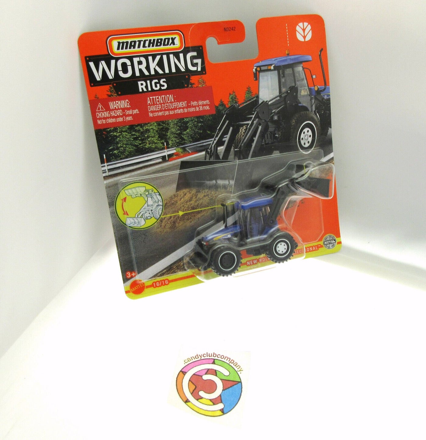 Matchbox Working Rigs ~ New Holland Biodirectional Tractor ~ Metal ~ Blue