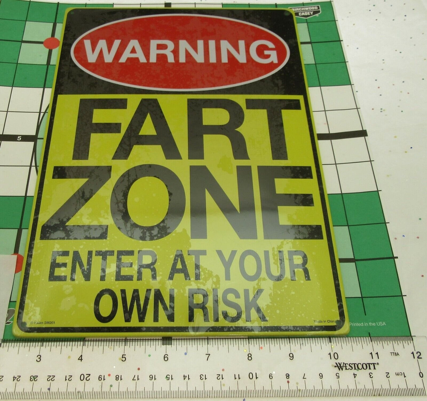 WARNING Fart Zone Enter At Your Own Risk 8 x 11 inch Sign Door Wall Decor