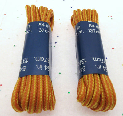 Boot Shoe Laces ~ 2 ~ 54 inch / 137cm ~ Tan