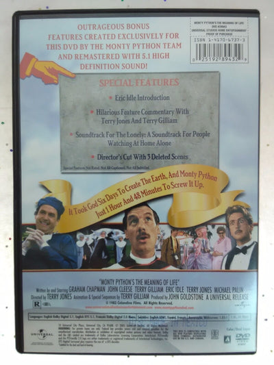Monty Pythons the Meaning of Life Movie Comedy Popcorn DVD