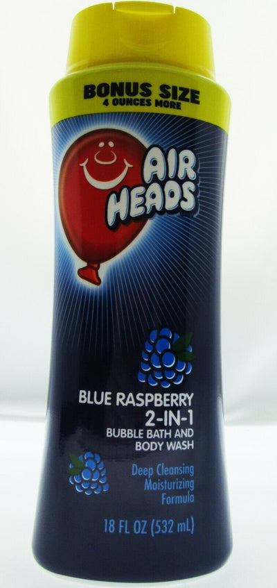 Airheads Blue Raspberry 2-in-1 Bubble Bath & Moisturizing Body Wash 18 fl oz