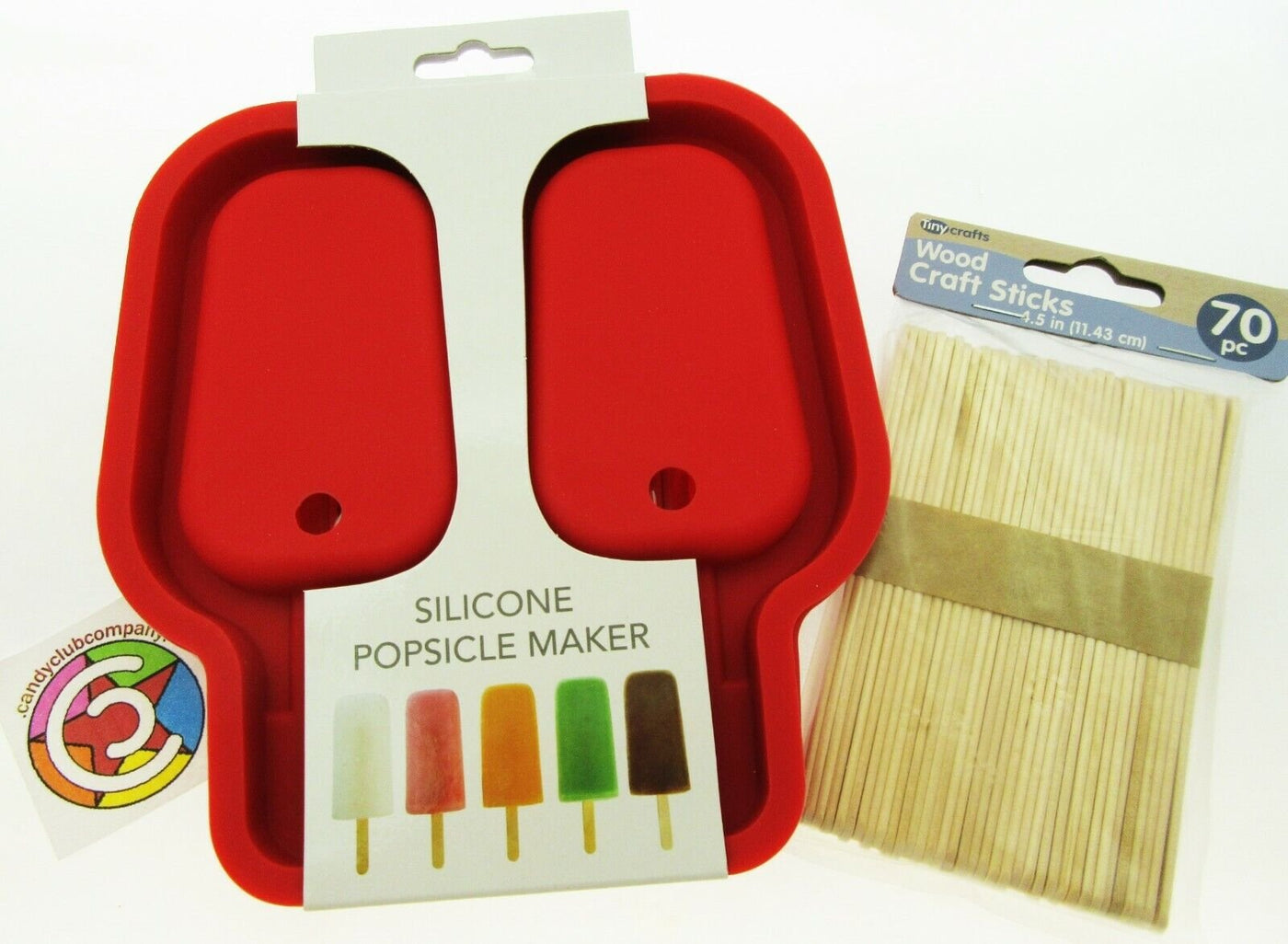 Silicone Popsicle Maker Tray ~ Sticks Included Flexible ~ By Kolorae - Red