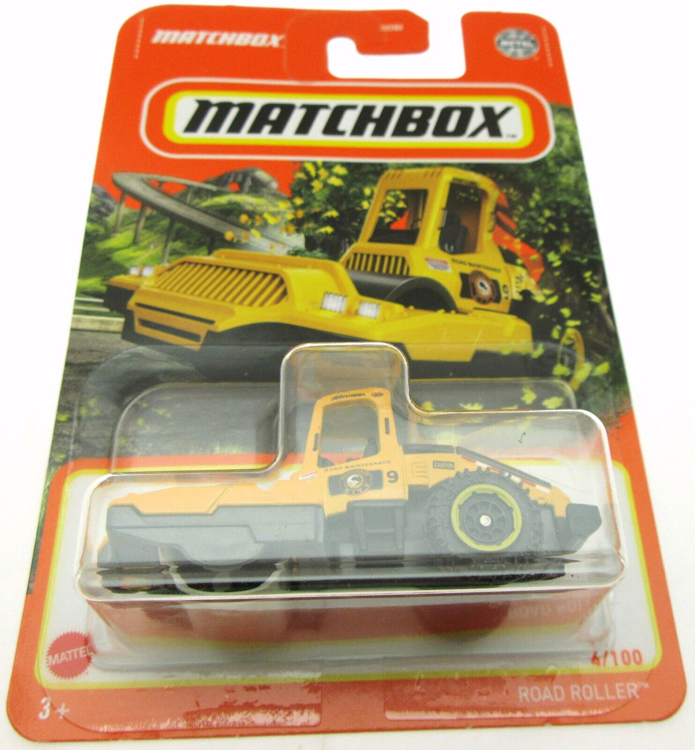 MBX ~ Road Roller ~ Yellow ~ 1:64 Scale ~ Matchbox