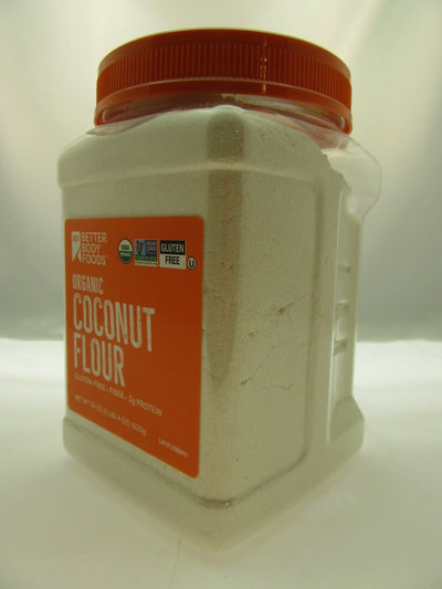 Coconut Flour 36oz - GLUTEN FREE  - USDA Organic - Kosher - Better Body Foods