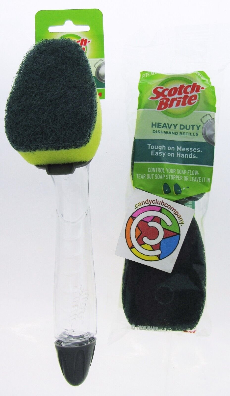 Scotch-Brite Dishwand Soap Despensing Heavy Duty Scrubber Refills Kitchen Scoury