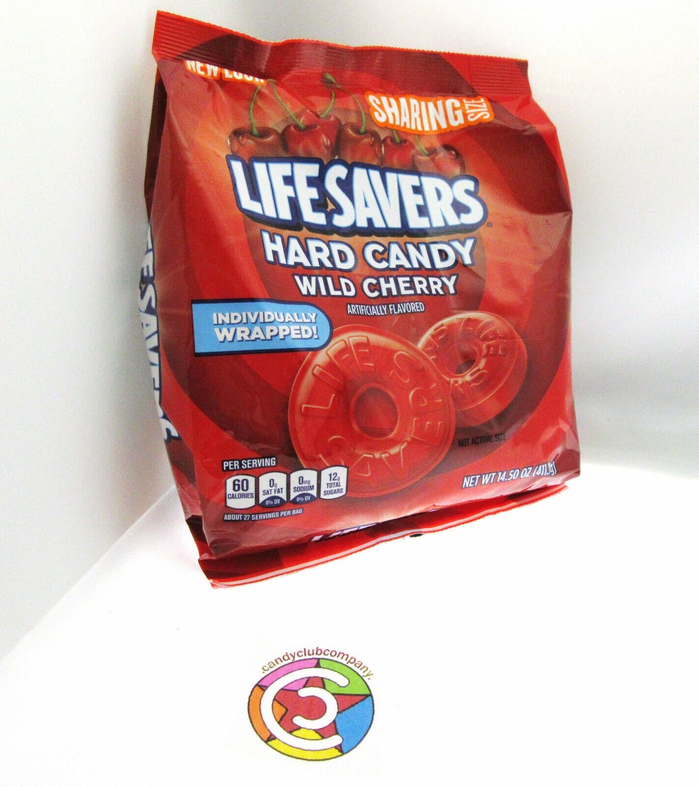 Lifesavers ~ Wild Cherry ~ Individually wrapped Hard candy ~ 14.5oz Bag